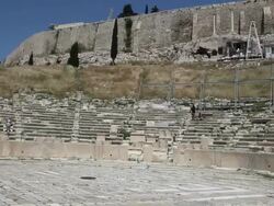 Theatre of Dionysus, Acropolis, Athens, Greece Stock Footage