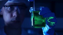 Scientist is working in medical laboratory Stock Footage