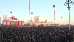 CLEAN : North Koreans celebrate missile launch News Clip