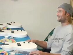 Gibson Guitar 'Paint For PEP' Charity Event Stock Footage