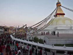 Boudhanath Temple Kathmandu Nepal Stock Footage