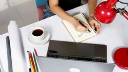 Casual businesswoman working Stock Footage