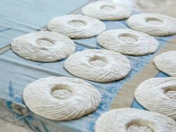 oiling flat bread, traditional way of cooking Stock Footage