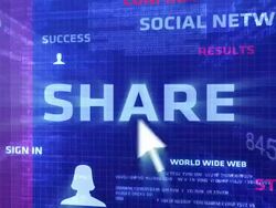 Share Button Stock Footage