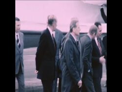UPITN 26 5 80 GISCARD AND BREZHNEV ARRIVE TO WARSAW News Clip