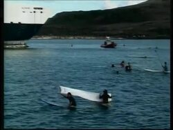 Coast Guard clears surfers protesting superferry's first run News Clip