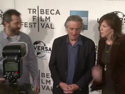 Judd Apatow, Robert De Niro and Jane Rosenthale at 2012 Tribeca Film Festival - Tribeca Talks Director's Series:100 Years Of Universal on 04/19/2012 in New York  Stock Footage