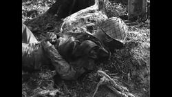 US soldiers relaxing after capturing Kwajalein Atoll during World War II News Clip