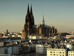 WS, Cologne cathedral, Germany Stock Footage