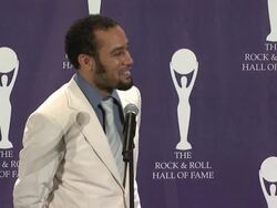 23rd Annual Rock and Roll Hall of Fame Induction Ceremony press room Stock Footage