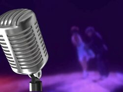old-fashioned microphone and ROCK-N-ROLL Stock Footage