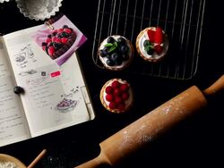 CU PAN Human hand hitting circle in diary / Seoul, South Korea Stock Footage