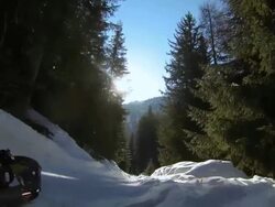 POV Snowshoeing in Winter Landscape Stock Footage