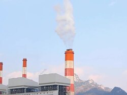 Big Power Plant Zoom Out Stock Footage