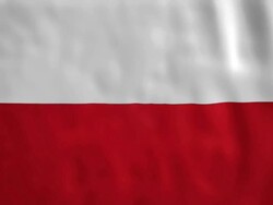 Polish Flag as a loopable blowing background Stock Footage