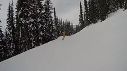 Snowboarding follow cam Stock Footage