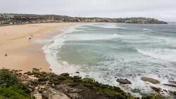 Bondi Beach in Timelapse, Sydney Australia Stock Footage