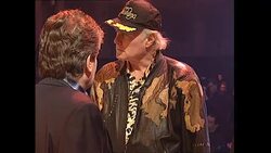 Status Quo & The Beach Boys pose for photos before their concert at the Brixton Academy News Clip