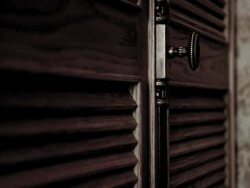 Cabinet opening itself Stock Footage