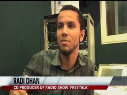 A group of young Libyans have launched the country's first news, talk and music radio show, broadcast in English. "The Free Talk Show" aired its first broadcast at the beginning of October, shortly after the fall of Tripoli to revolutionary forces. News Clip