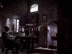 Nostradamus dictates his studies to a scribe. Stock Footage