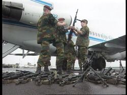 Congo/Zaire - Paratroopers arrive News Clip