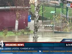 News Of Area Struck By Flood Stock Footage