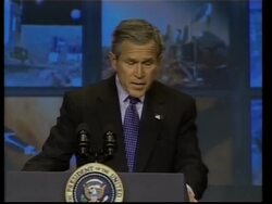 President Bush announces new space initiative News Clip