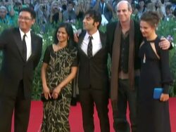 Stanley Kwan, Nina Lath Gupta, Fatih Akin, Jasmine Trinca and Samuel Maoz at the The Tempest Premiere/Closing Night Red Carpet: 67th Venice Film Festival at Venice . (Footage by WireImage Video/GettyImages) Stock Footage