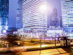 cityscape of shanghai with busy traffic,time lapse Stock Footage