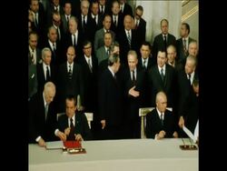 SYND 29/06/74 NIXON SIGNS AGREEMENTS WITH USSR Instructional Video