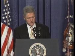 USA: CLINTON SUPPORTS LEGISLATION AGAINST HUMAN CLONING News Clip