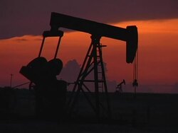Oil Pump Sunset Stock Footage