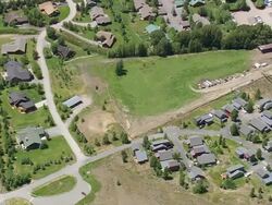 WS AERIAL View over South park and melody creek lane / Wyoming, United States Stock Footage