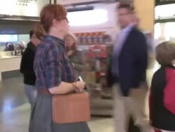 Molly Ringwald with Panio Gianopoulos & Family dep Stock Footage