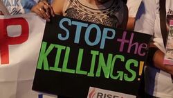 CLEAN : Filipino Catholics protest divorce laws and Duterte's drug war News Clip