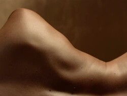 HD Super Slow-Mo: Sensual Woman In Sauna Stock Footage