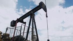 Oil Field Pumpjack in California Stock Footage