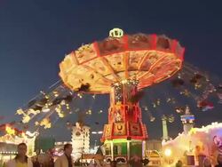 carousel at night Stock Footage