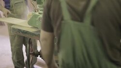 Carpenters in workshop Stock Footage