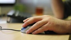 HD typing perspective Stock Footage