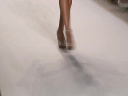 Models walk the runway during the Tavik swimwear 2012 show Stock Footage