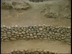 Cantallo Aqueduct, ancient irrigation system, MS, Peru Stock Footage
