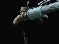 CU dripping faucet / Xam Neua, Laos Stock Footage