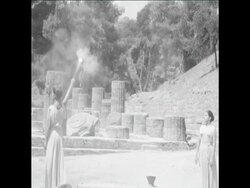 CAN308 OLYMPIC FLAME LIGHTING CEREMONY IN ATHENS News Clip