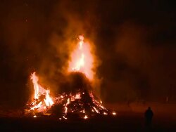 HD: Bonfire at night Stock Footage