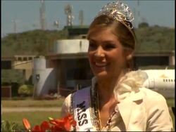 WRAP Triumphant return home of Miss Universe ADDS presser News Clip