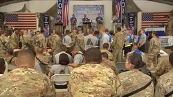 Troops stationed at Bagram Airfield celebrated Independence Day with music, food, and games, including a visit from the band Vertical Horizon, who took a tour of the 303rd Fighter Squadron. (July 4) News Clip