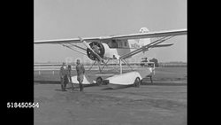 Beryl Hart and William MacLaren with plane Tradewind prior to Atlantic flight attempt News Clip