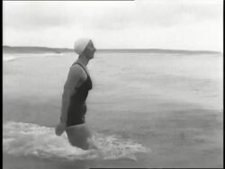 Florence Chadwick begins her swim across the English Channel. News Clip